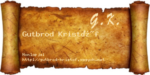 Gutbrod Kristóf névjegykártya