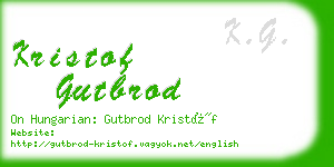 kristof gutbrod business card